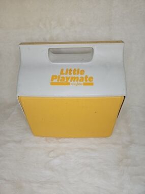 Vintage Little Playmate by Igloo Cooler - White and Yellow